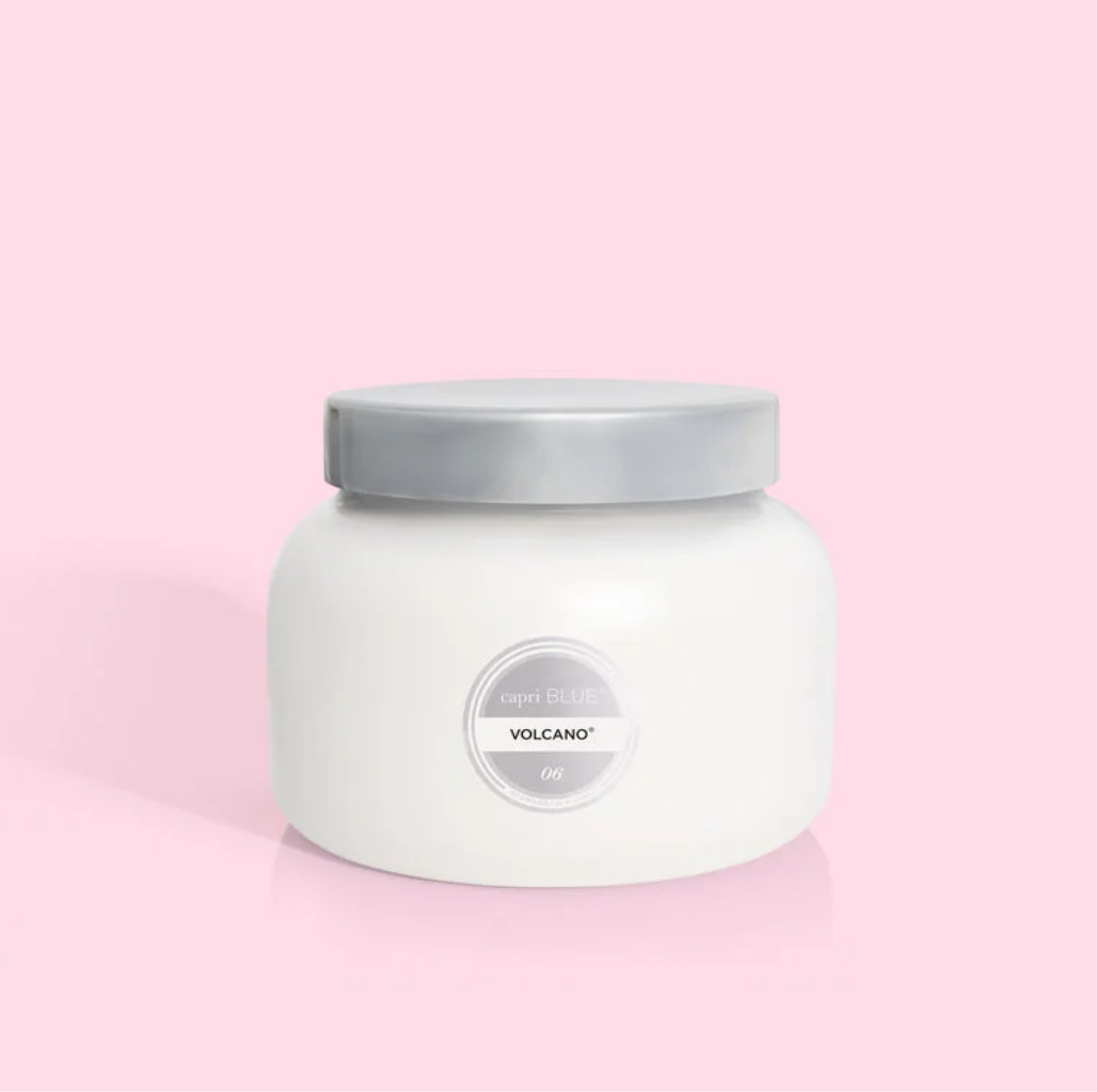 Capri Blue Volcano jumbo White Jar 19oz