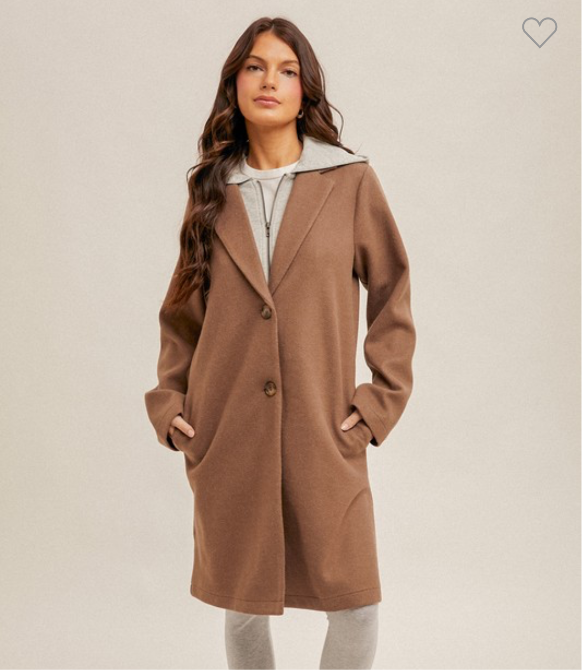 Hem & Thread Camel Hoodie Jacket
