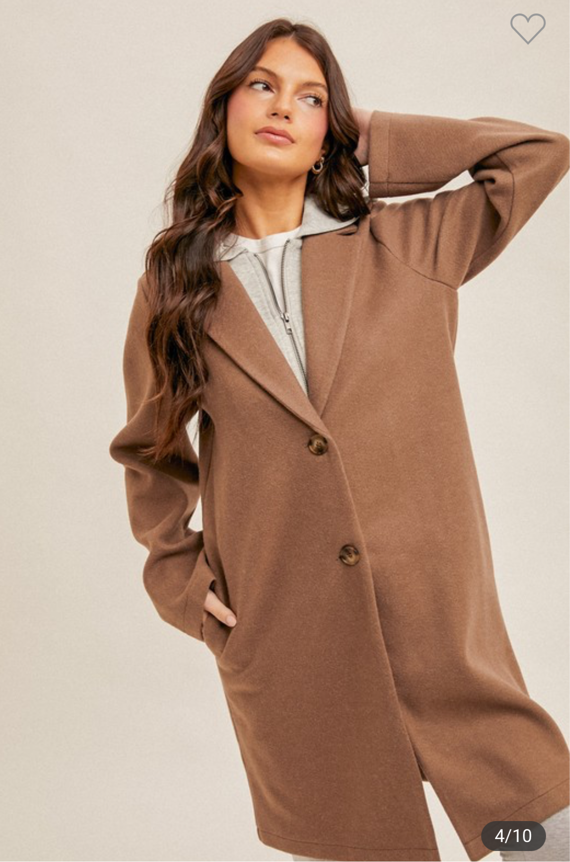 Hem & Thread Camel Hoodie Jacket