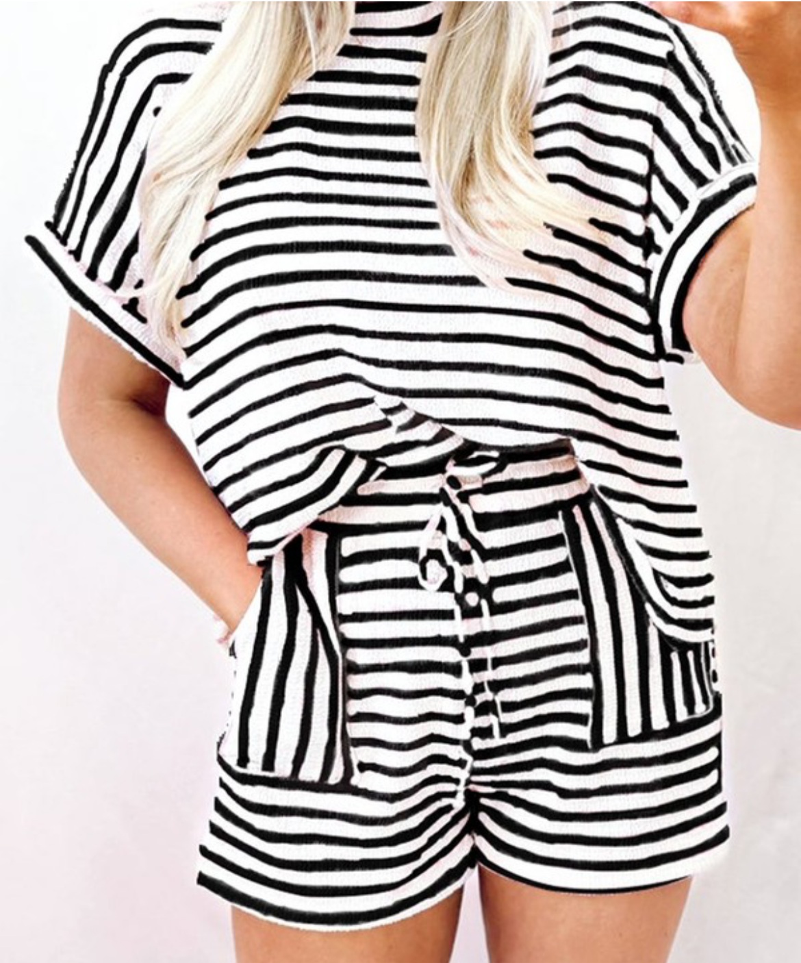 El Kanna Stripe Knitted Lounge Set