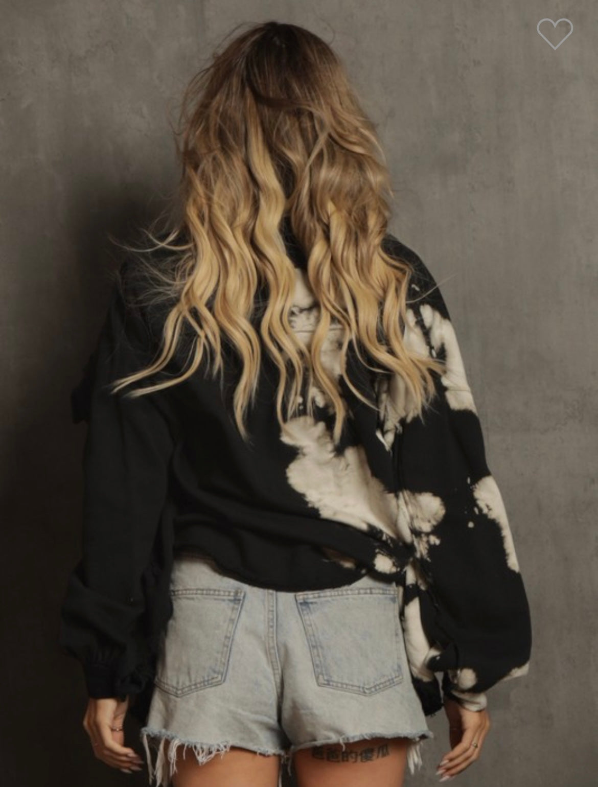Blue buttercup tie dye French terry Jacket
