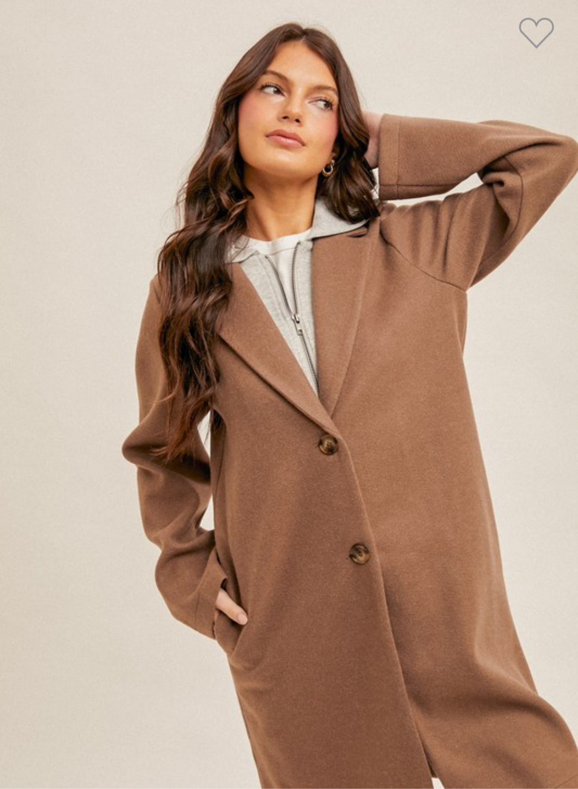 Hem & Thread Camel Hoodie Jacket