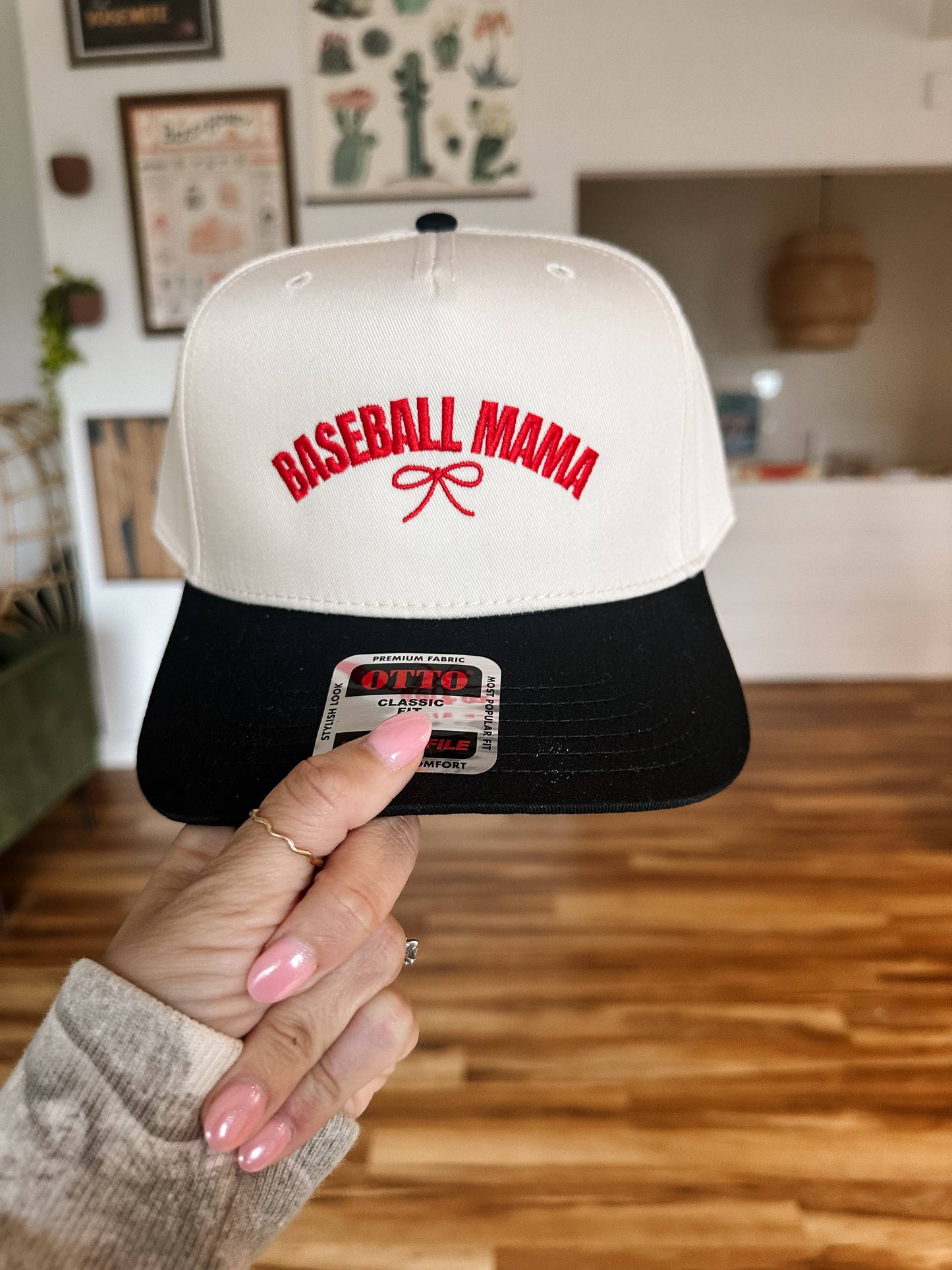 Baseball Mama Bow Hat
