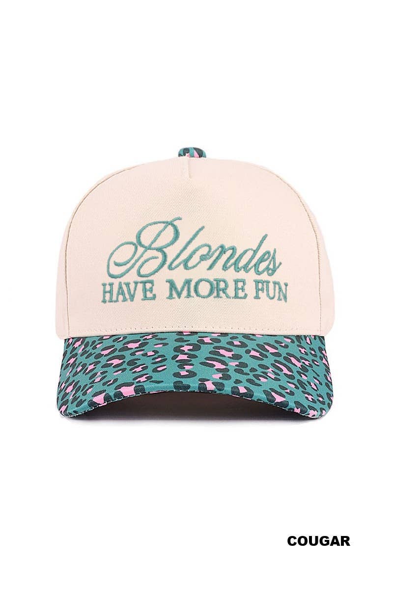 Blondes Have More Fun Two Tone Camo Trucker