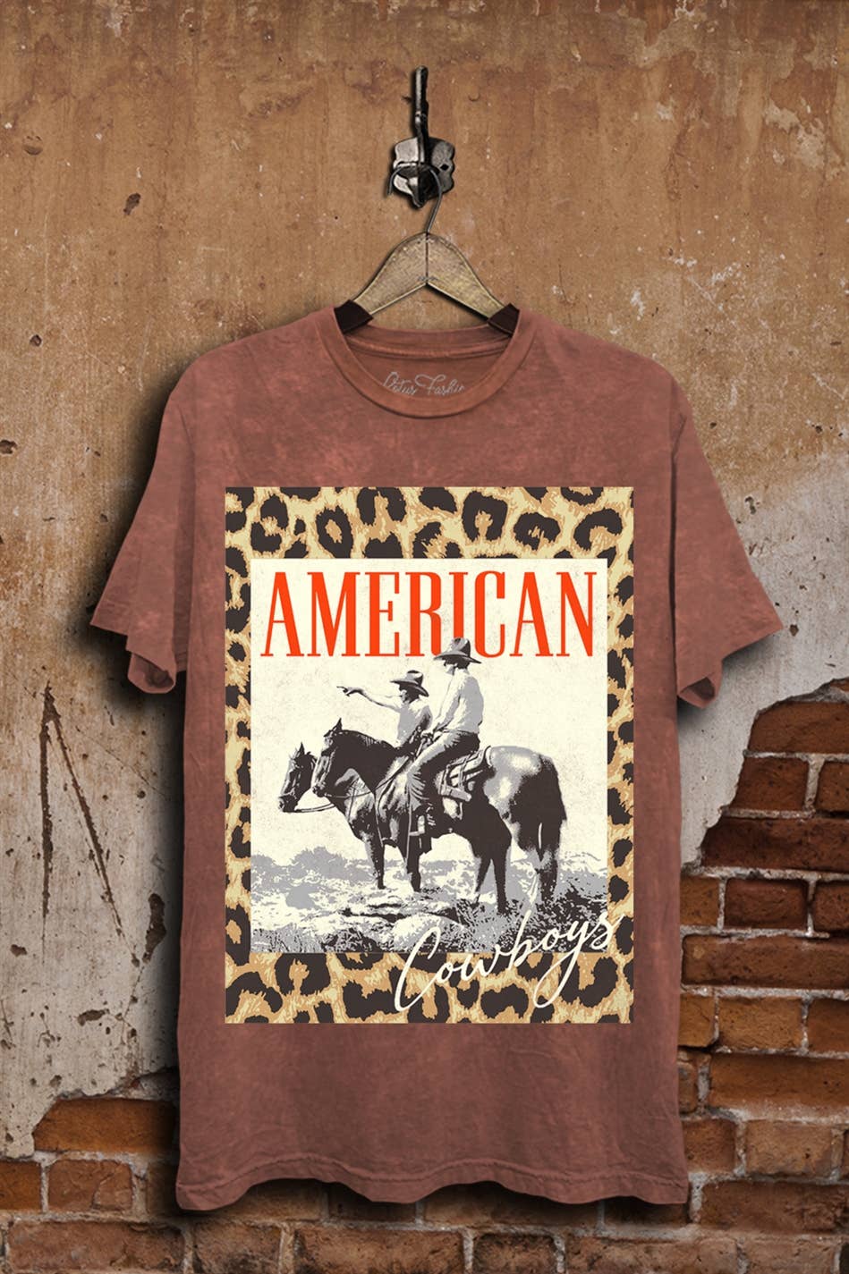 Lotus Leopard American Cowboys Graphic T-shirt