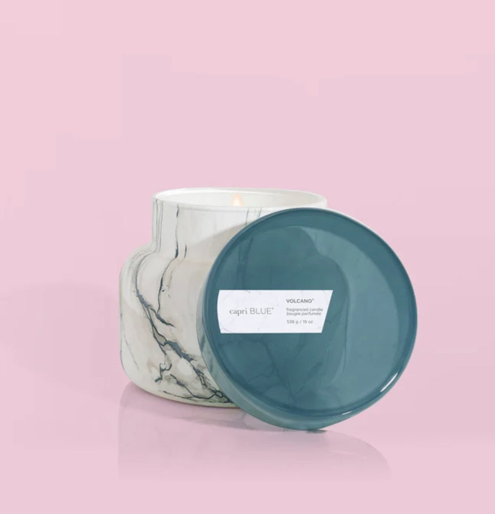 Volcano Modern Marble Signature Candle, 19 oz