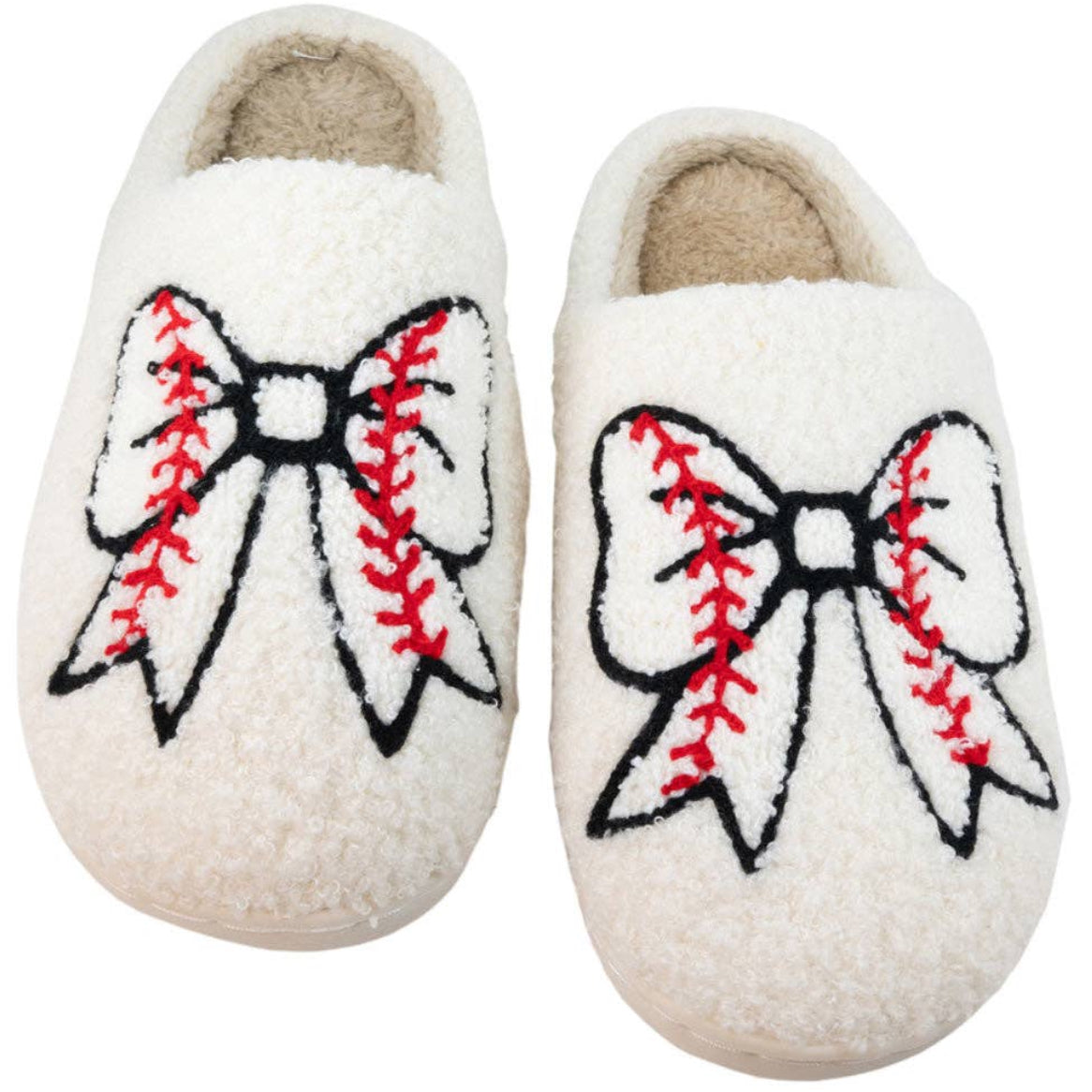 Baseball Bow Slippers