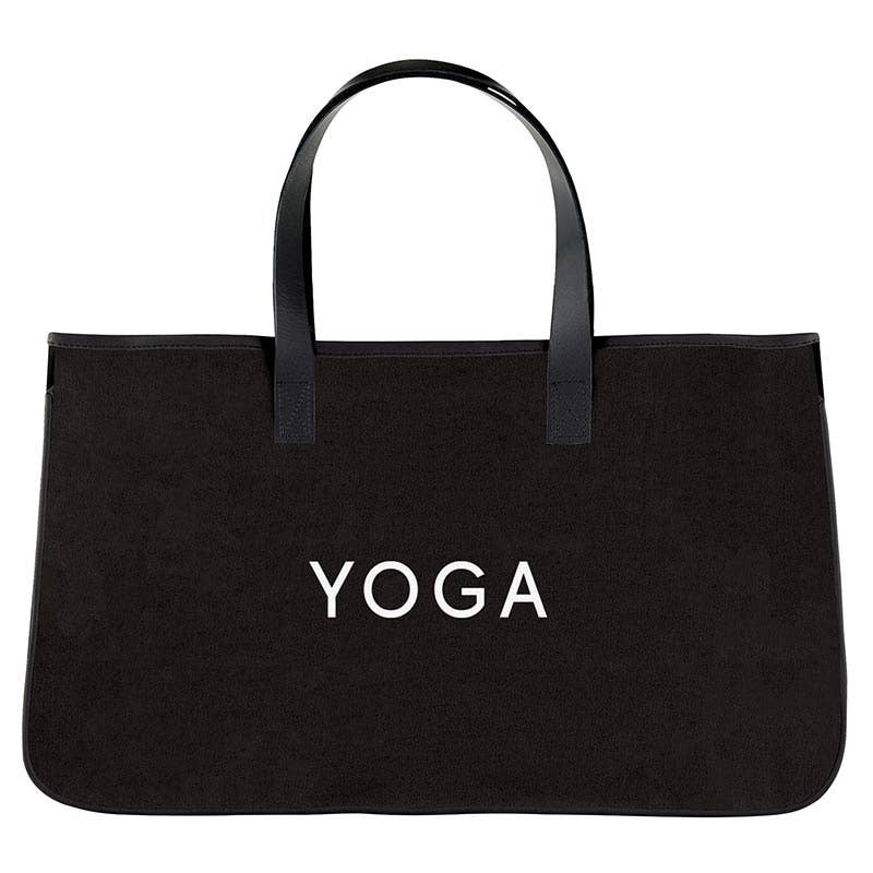 Black Canvas Yoga Tote