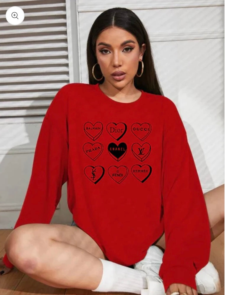 Valentines Heart Sweatshirt