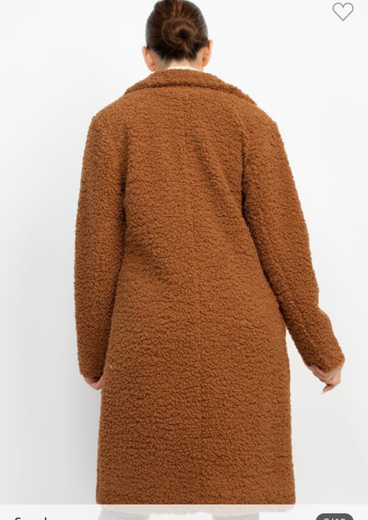 Camel Sherpa Shacket