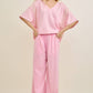 Mineral Washed Flower Daisy Trim LongLeg Pants HP6016P1
