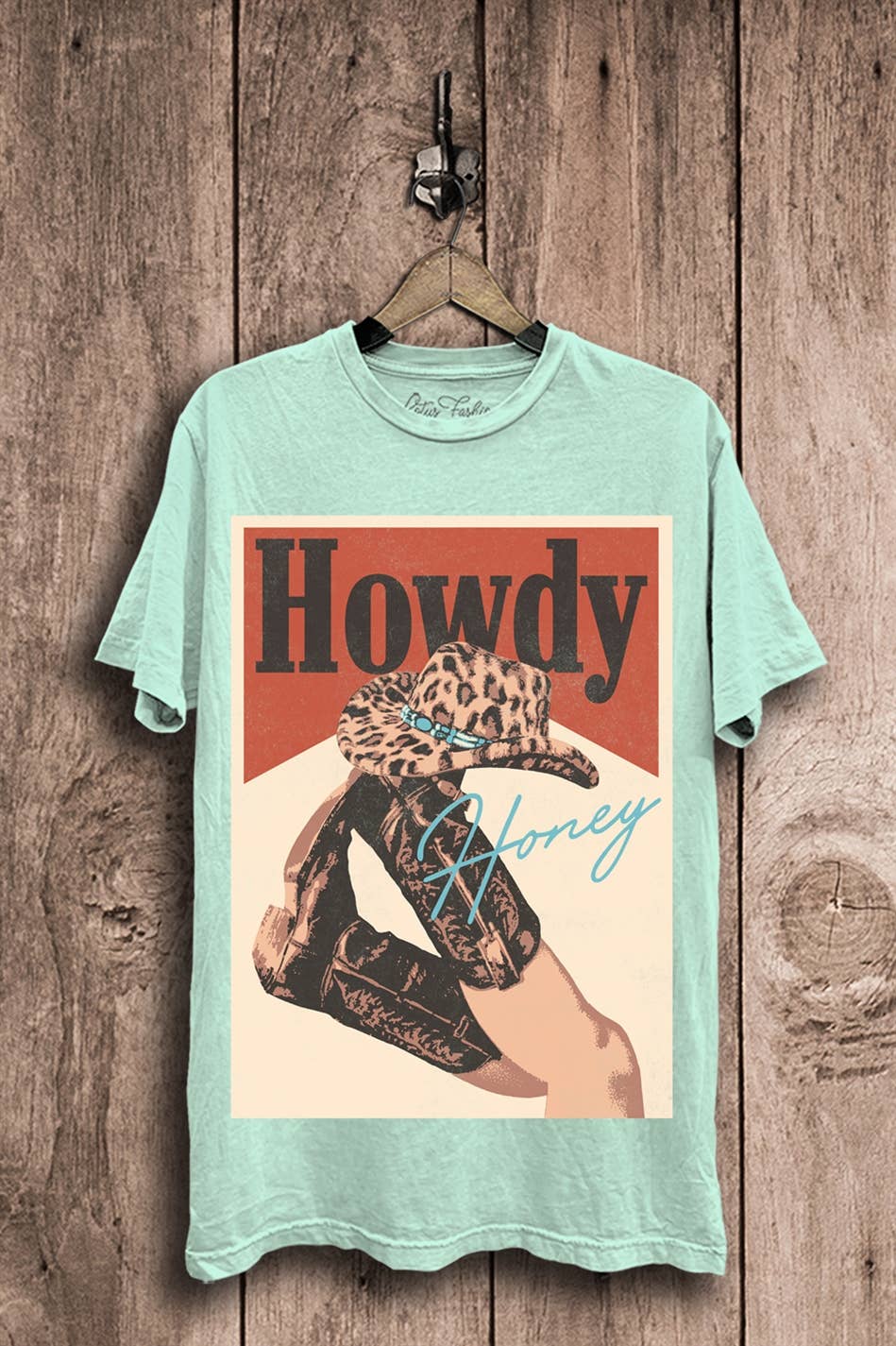 Lotus Howdy Honey leopard Graphic T-shirt