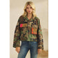 Camo jacket with Tiger Print contrast