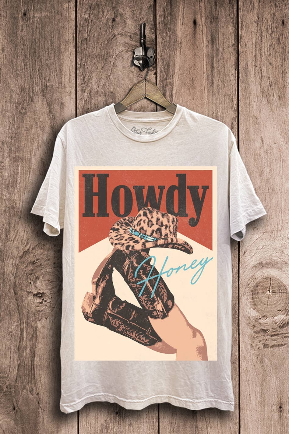 Lotus Howdy Honey leopard Graphic T-shirt
