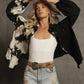Blue buttercup tie dye French terry Jacket