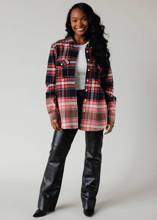 Red & Brown Bleached Flannel