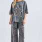 J her Mineral Washed Leopard Star Halfsleeve top HT6628
