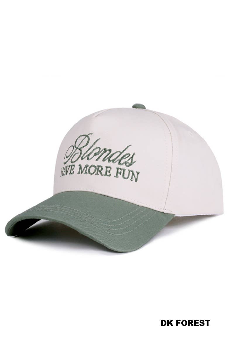 Blondes Have More Fun Two Tone Camo Trucker