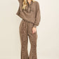 J. Her Mineral Washed Cheetah print Flare pants