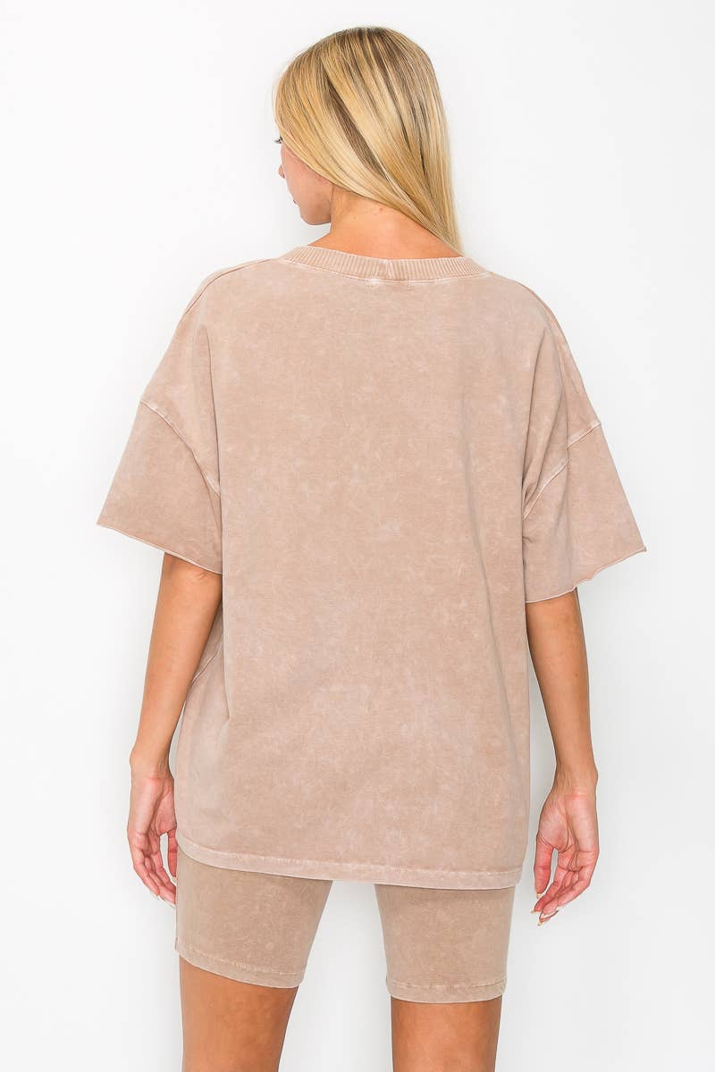 MineralWash VNECK everyday Tshirt HT4166