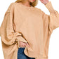 Zenana Acid Wash French Terry Oversized Sweatshirt