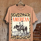 Lotus Leopard American Cowboys Graphic T-shirt