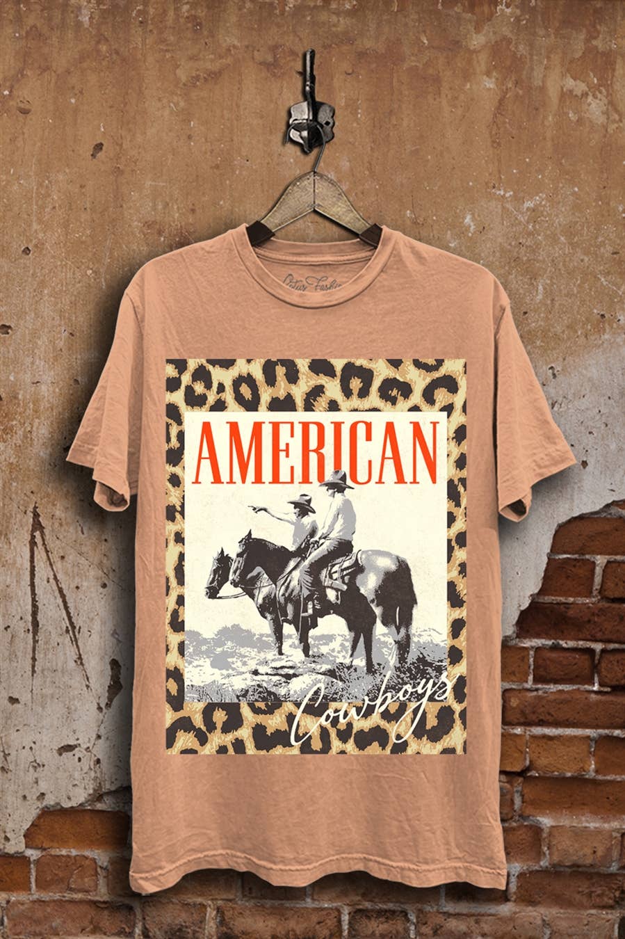 Lotus Leopard American Cowboys Graphic T-shirt