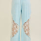 J. Her Mineral Washed Red Floral Lace Pants HP7046