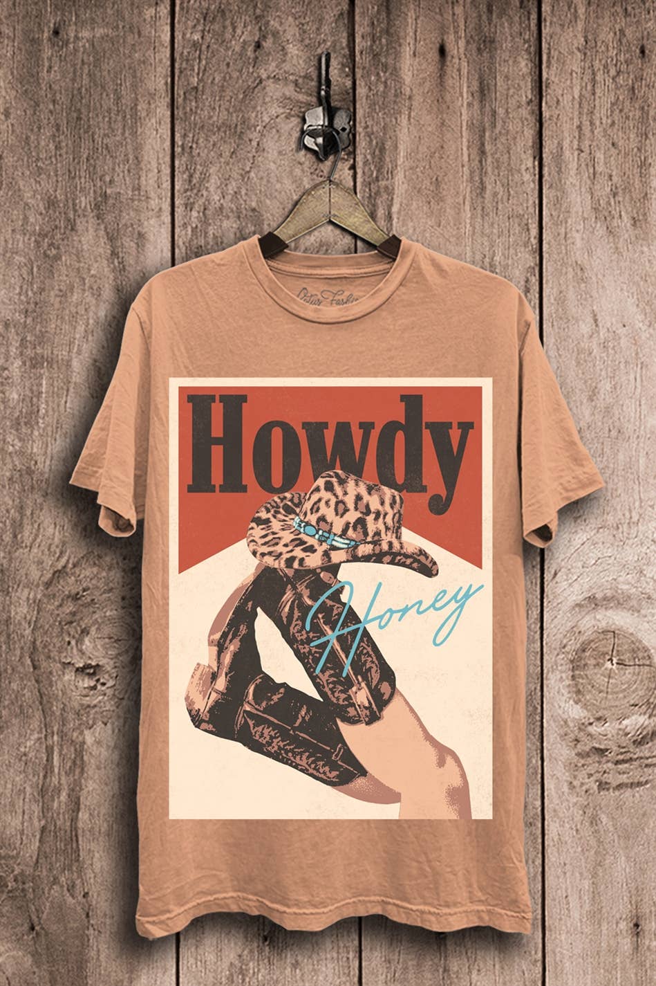 Lotus Howdy Honey leopard Graphic T-shirt