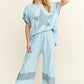 J. HER Mineral Washed Denim Star Sleeveless top HT6250