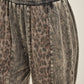 J. Her Mineral Washed Cheetah print Flare pants