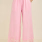 Mineral Washed Flower Daisy Trim LongLeg Pants HP6016P1
