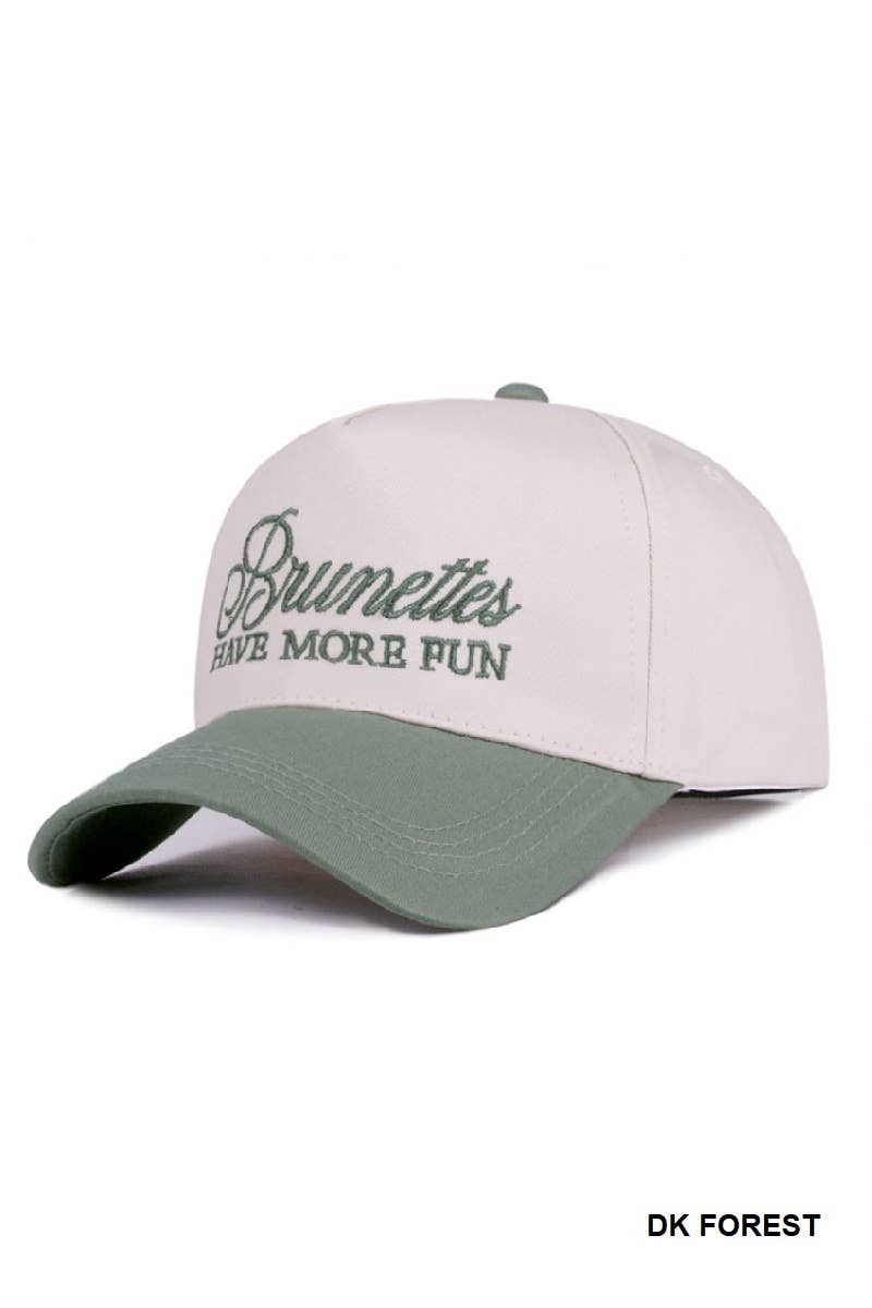 Brunettes Have More Fun Two Tone Camo Trucker