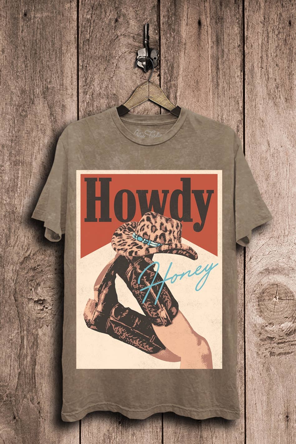 Lotus Howdy Honey leopard Graphic T-shirt