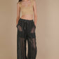 Very J Cotton Lace Bohemian Cargo Pants