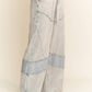 J. HER Mineral Washed Denim patched Wide Leg Pants