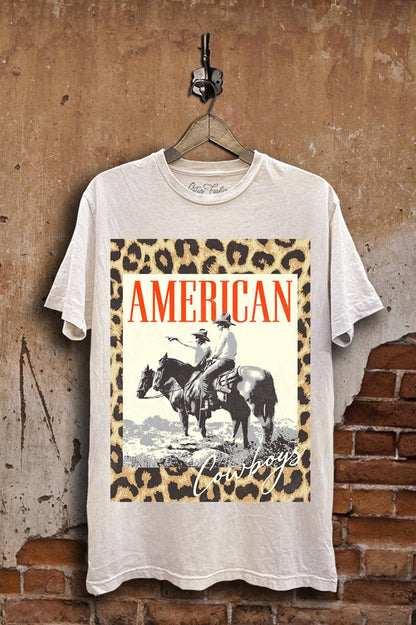 Lotus Leopard American Cowboys Graphic T-shirt