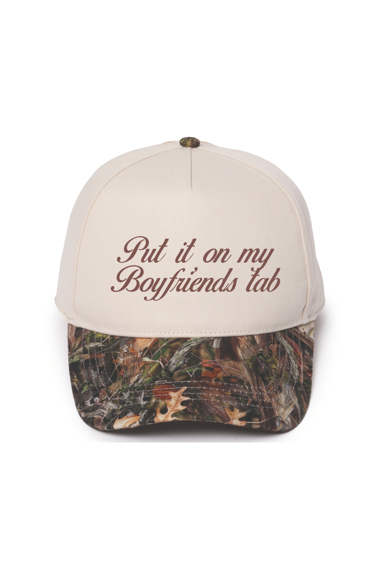 PUT IT ON MY BOYFRIEND'S TAB  Camo Print Trucker