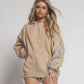 Blue buttercup star embellished sleeves sweatshirt