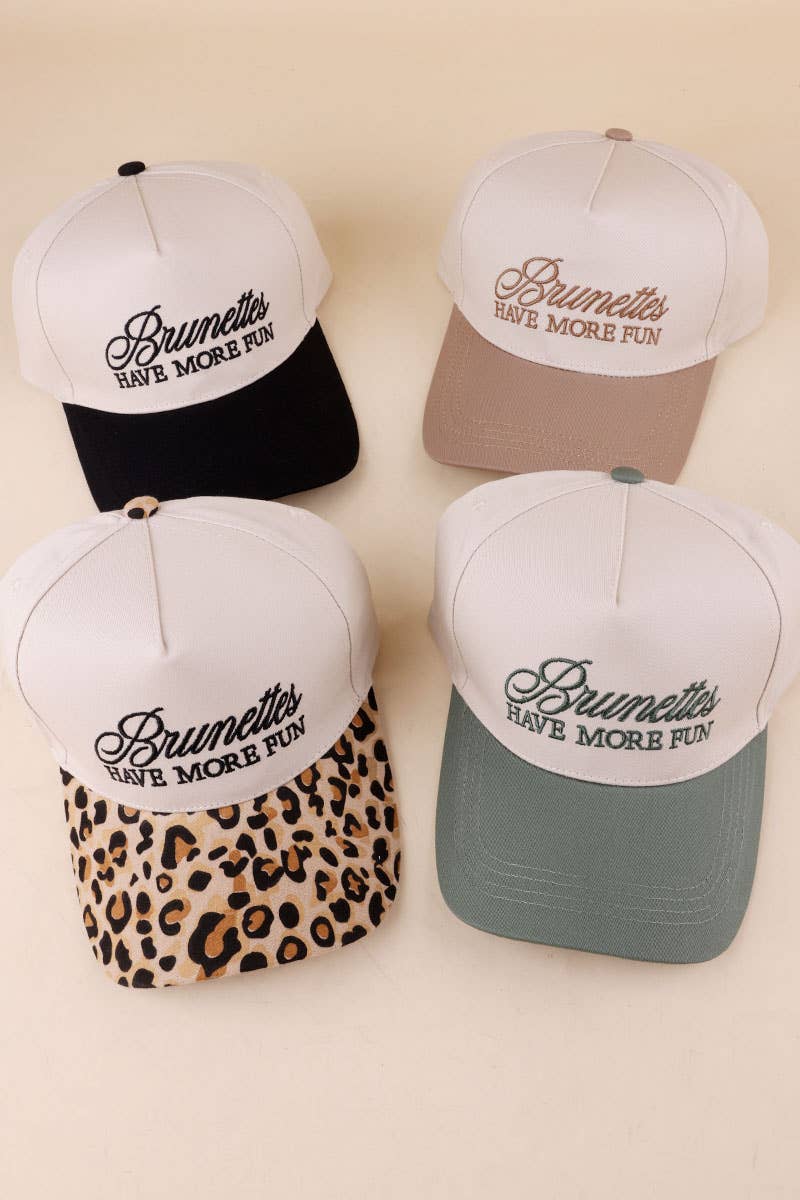 Brunettes Have More Fun Two Tone Camo Trucker
