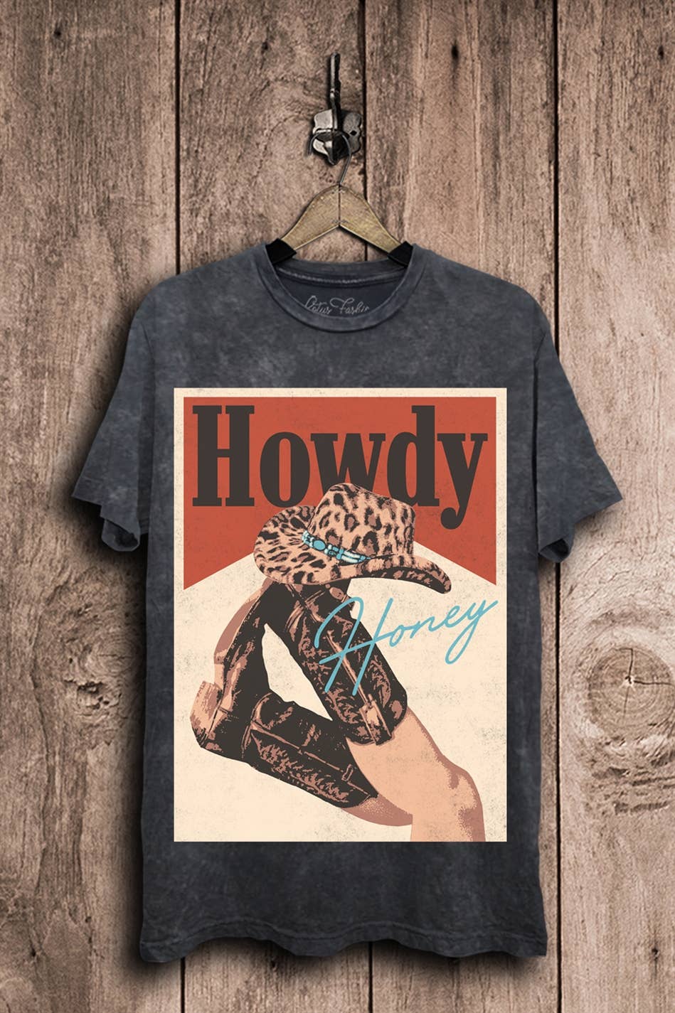 Lotus Howdy Honey leopard Graphic T-shirt