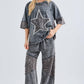 J her Mineral Washed Leopard Star Halfsleeve top HT6628