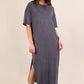 Very J Mineral Washed T-shirt Dress