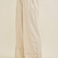 Mineral Washed Flower Daisy Trim LongLeg Pants HP6016P1