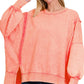 Zenana Acid Wash French Terry Oversized Sweatshirt