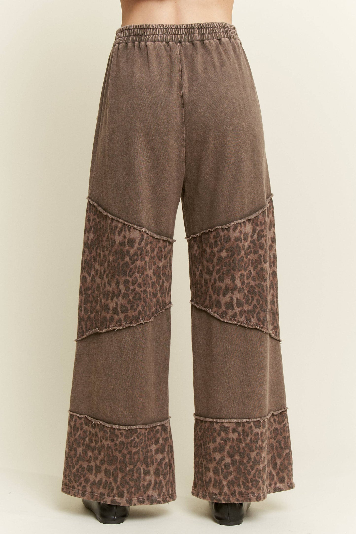 J.her Mineral Washed Leopard tier Sweatpants