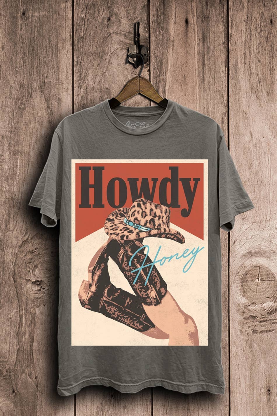 Lotus Howdy Honey leopard Graphic T-shirt