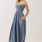 TENCEL SMOCKED ROUND HEM JUMPSUIT - VJU60429P
