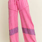 J. HER Mineral Washed Denim patched Wide Leg Pants