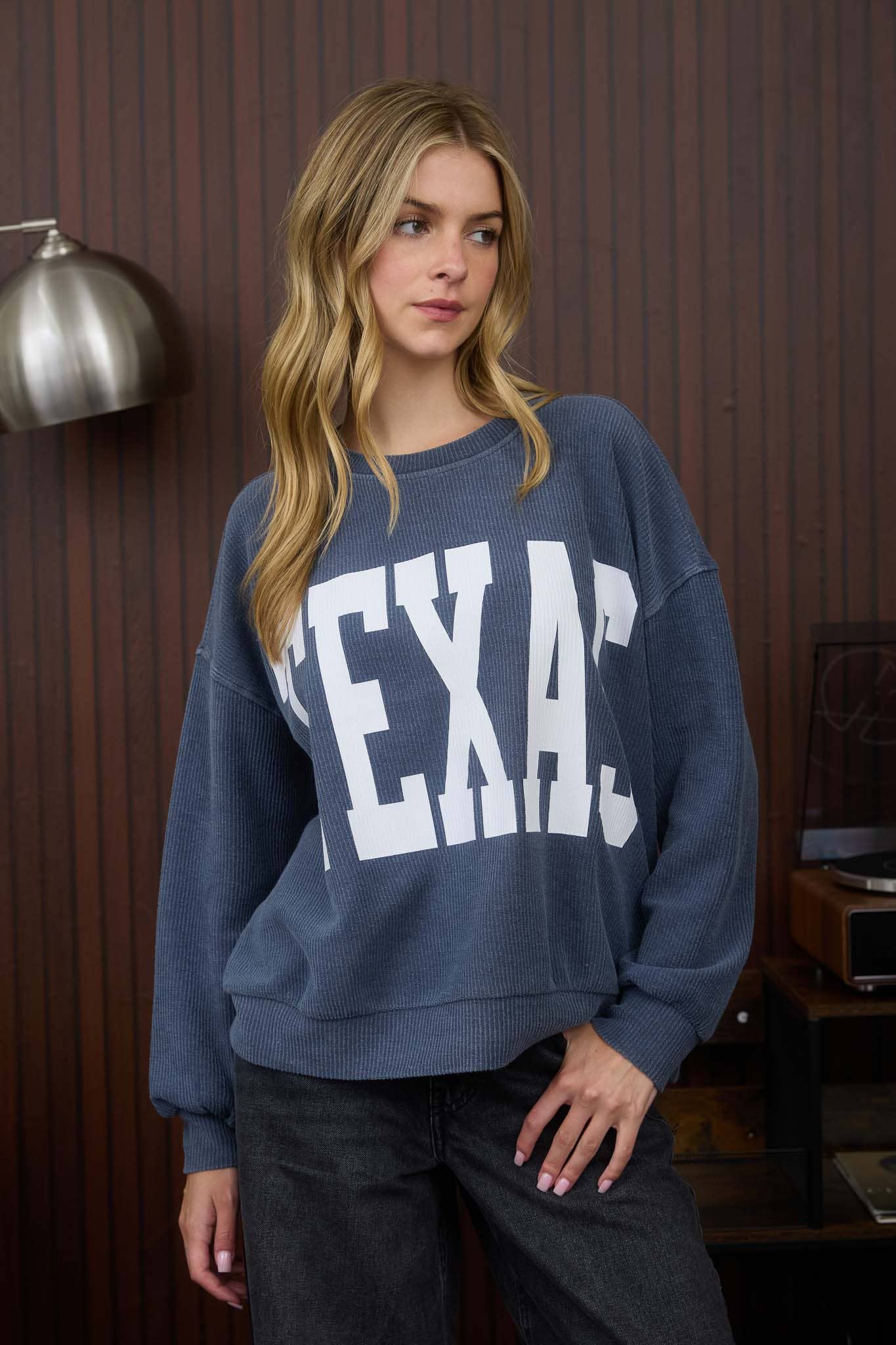 J.O.A TEXAS LONG SLEEVE KNIT TOP